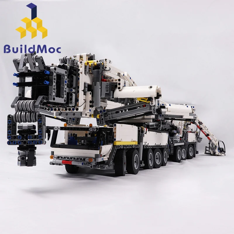 BuildMOC MOC 10123 моторная техника мощный мобильный кран LTM11200 RC технологии либхеррр