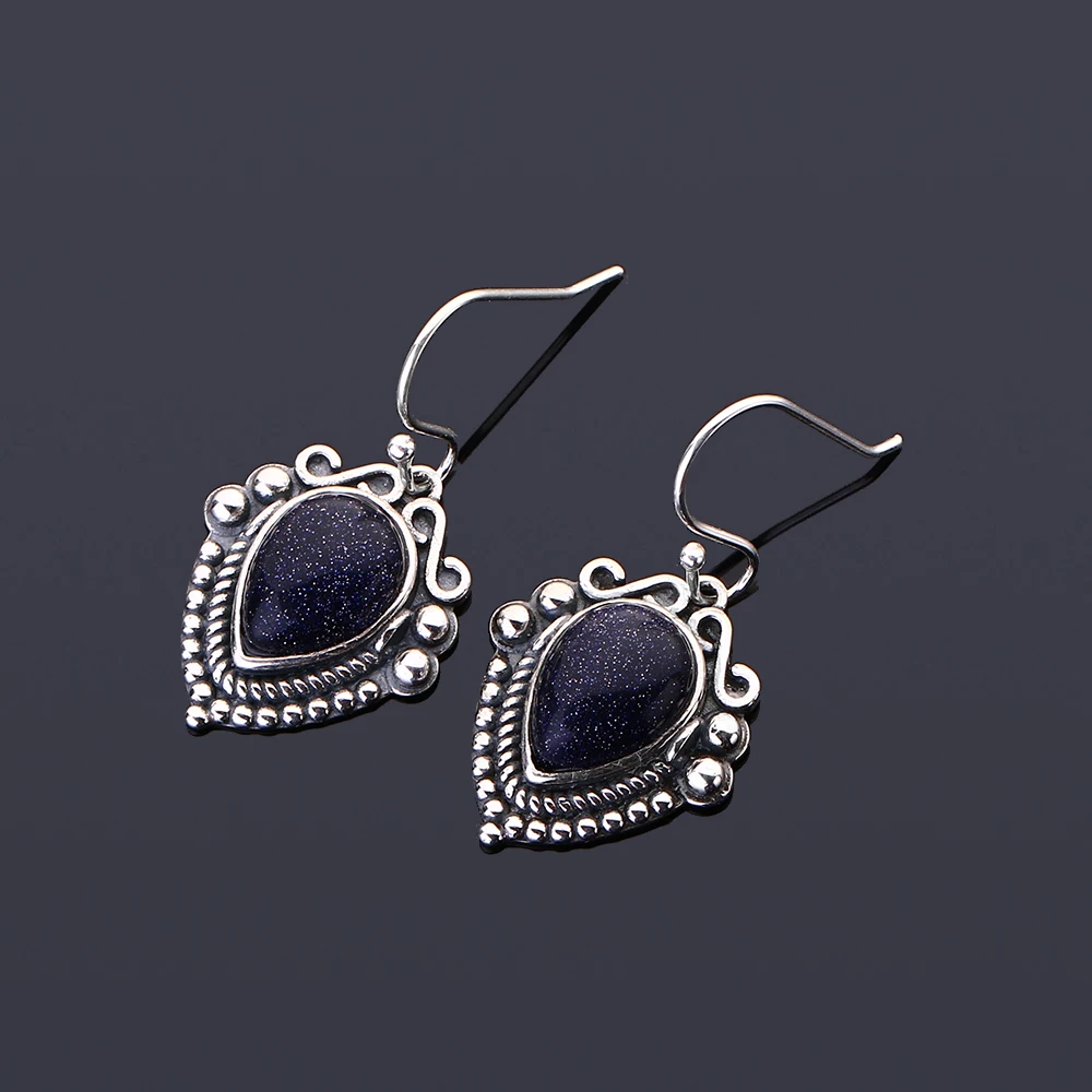 Женские серьги из серебра 925 пробы в виде капли воды|Серьги-подвески| |