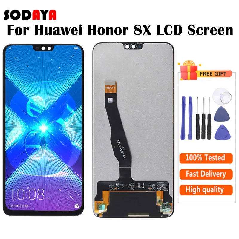 honor 8x дисплей Honor 8X сенсорный ЖК-дисплей экран дигитайзер сборка для Huawei LCDBlack