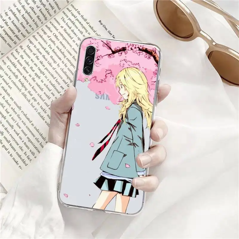 

Your lie in April Phone Case Transparent For Samsung Galaxy A71 A21s S8 S9 S10 plus note 20 ultra