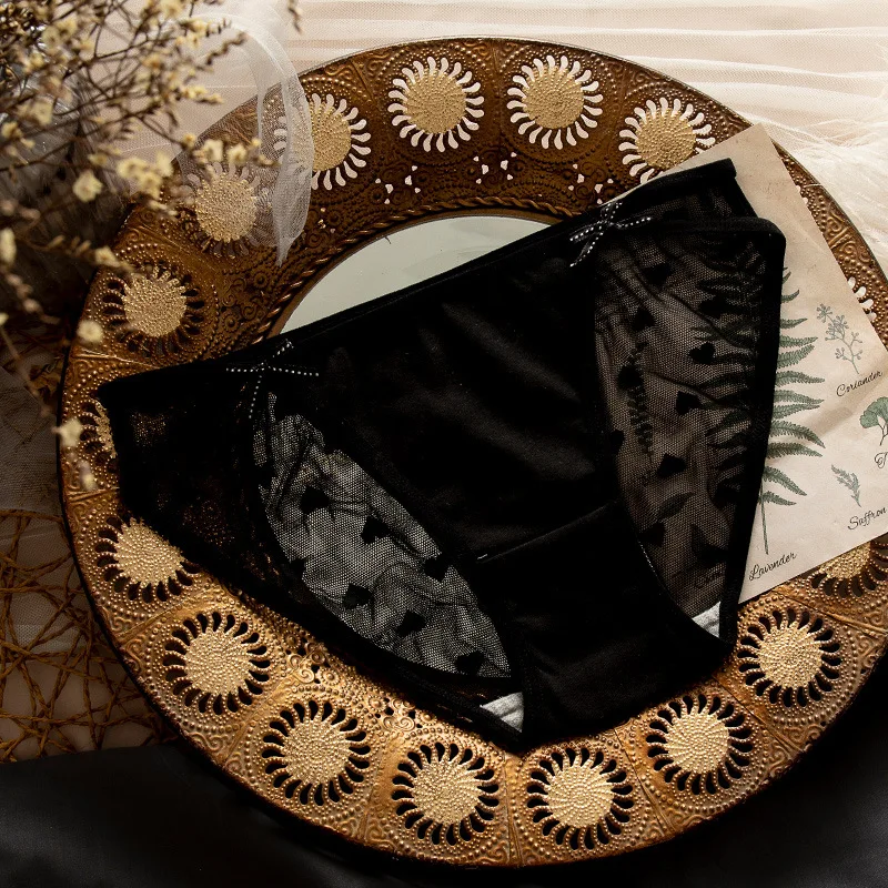 

2021 Ladies Sexy Lace Appealing Temptation Hot Underpants Pure Cotton C Seamless Bowknot Design Comfortable Underwear