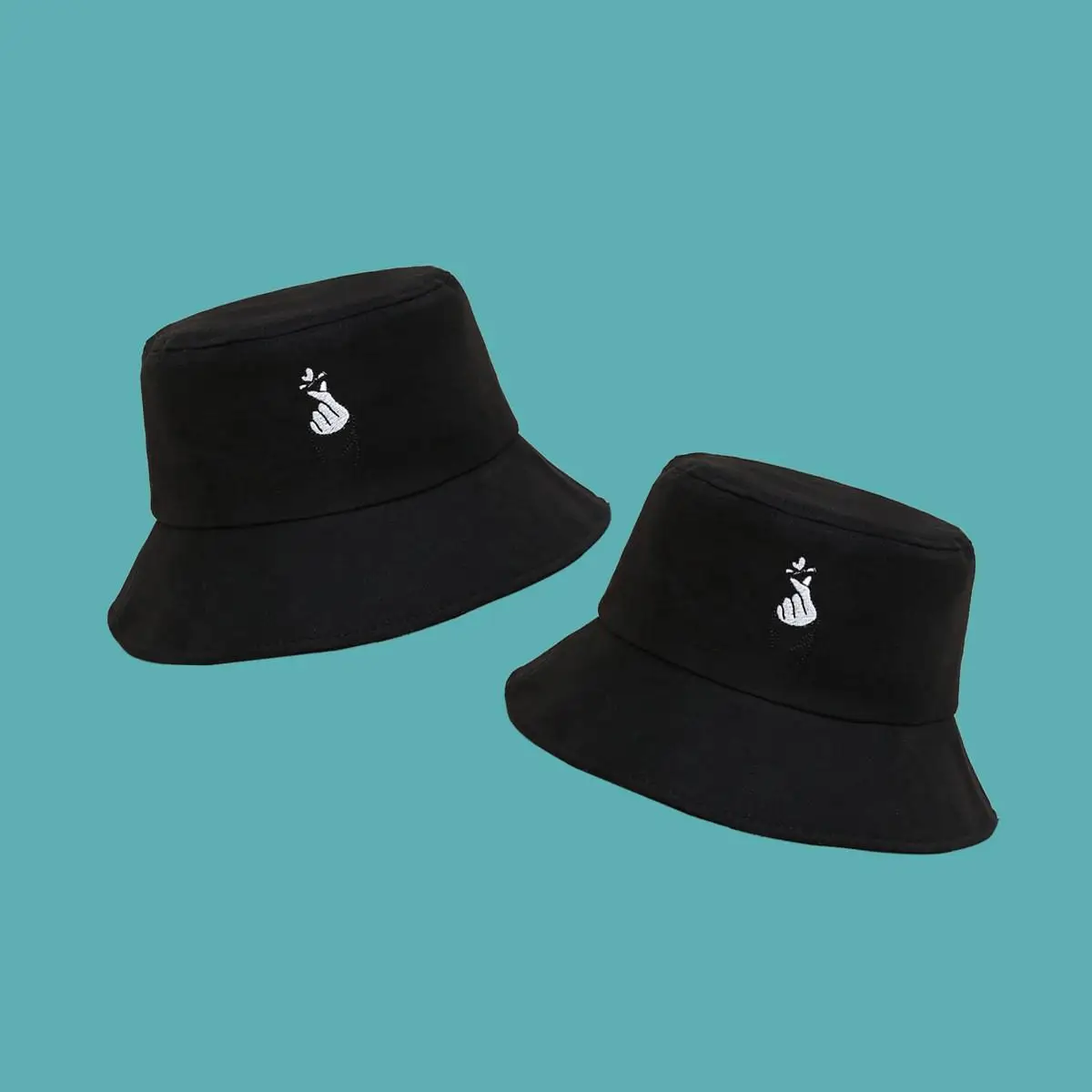 

2021 Four Seasons Cotton Embroidery Bucket Hat Fisherman Hat Outdoor Travel Sun Cap for Men and Women 37