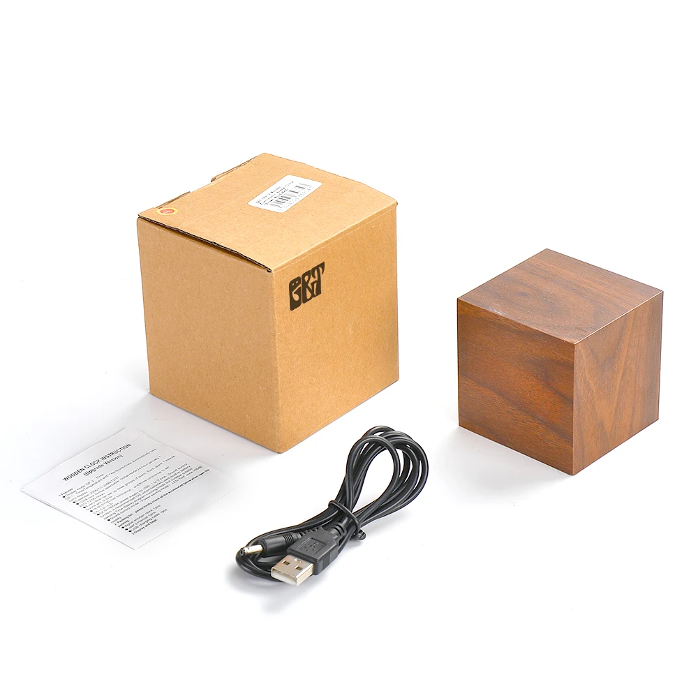 Деревянные светодиодные часы будильник с подсветкой USB/AAA|Будильники| |