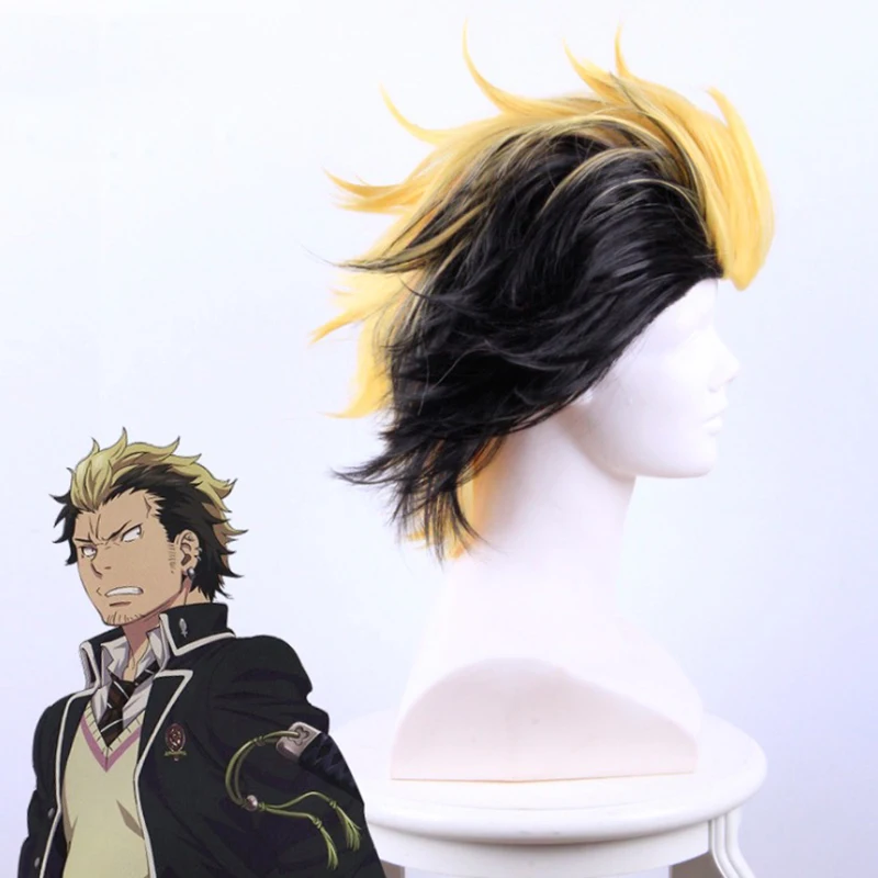 Парик для косплея риудзи сугуро из аниме синий термостойкий синтетический