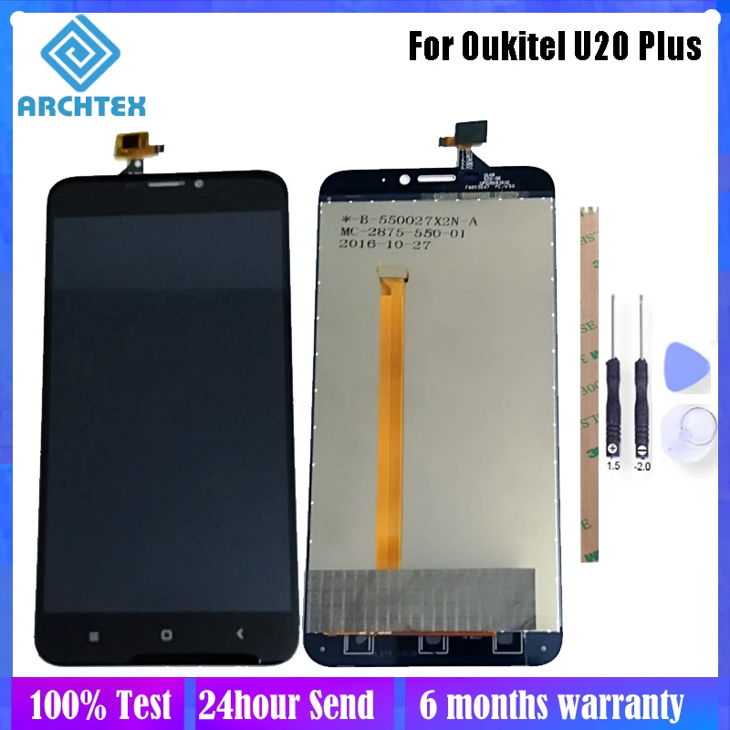 5 дюймов для оригинального Oukitel U20 PLUS ЖК дисплей + кодирующий преобразователь