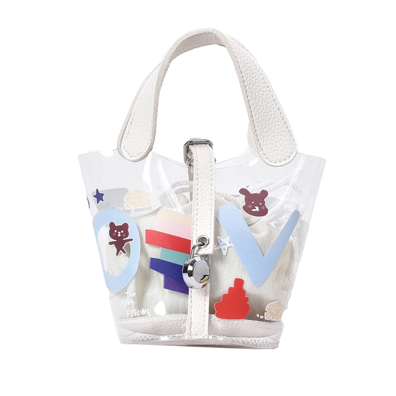 

Summer transparent small bag 2020 fashion trend new web celebrity fashion instagram bucket handbag woman