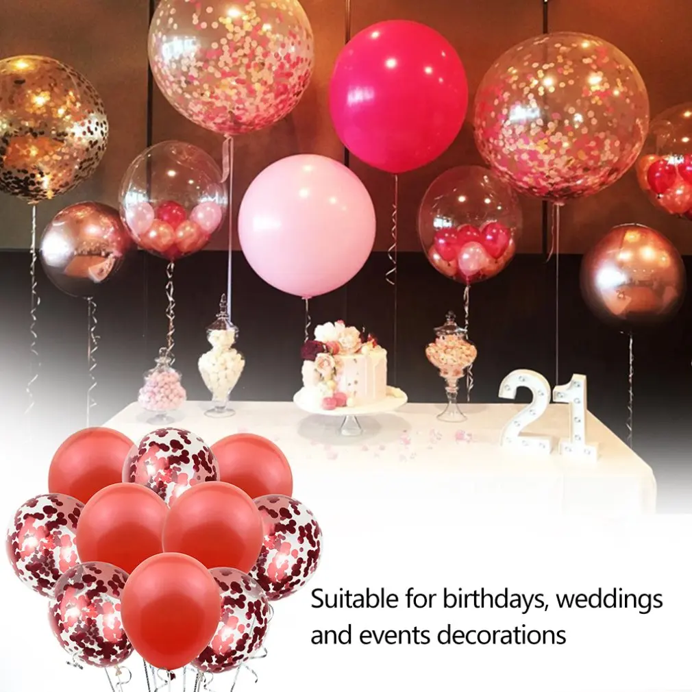 

Beautiful 30PCS/SET 12 Inch Latex Confetti Balloons DIY Romantic Wedding Engagement Party Events Decoration
