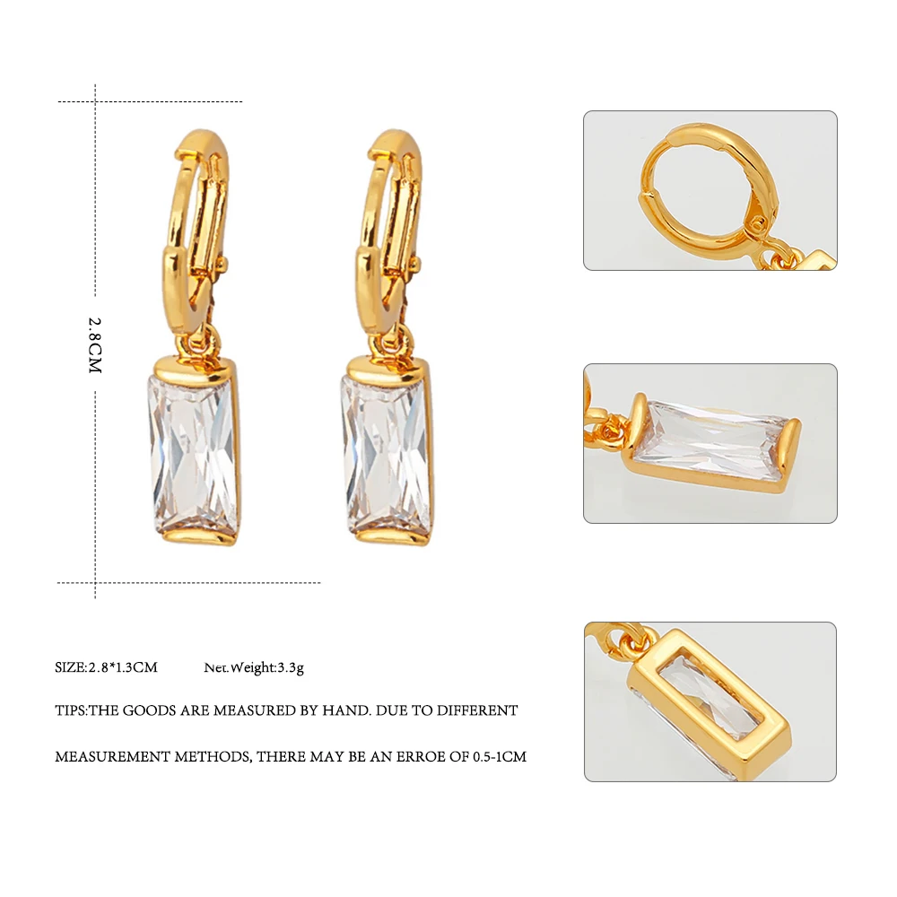 Женские Серьги-подвески с фианитом YMYW элегантные геометрические Серьги вечерние