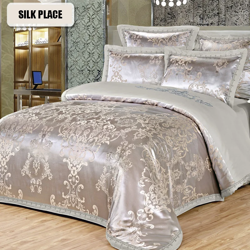 SILK PLACE Модный бренд Атласный комплект постельного белья поставка из России