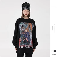 death note gothic womens oversized hoodies misa print mens loose popular harajuku long sleeve unisex streetwear sweatshirt