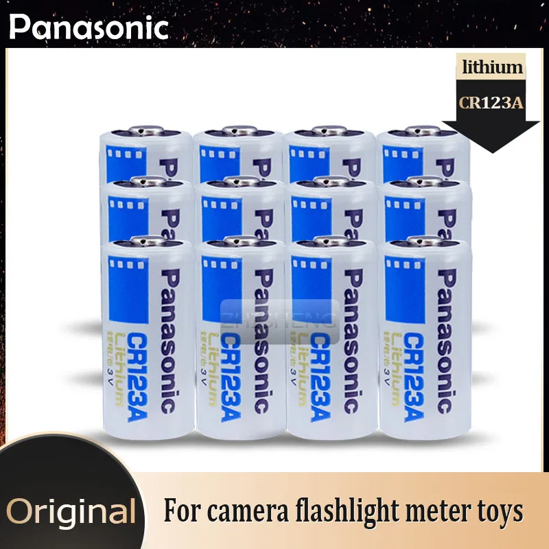 12 шт. Panasonic CR123A CR17345 CR123 123A 3 В литиевая батарея для камеры фонарика газовый датчик