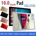 Планшетный ПК 10 дюймов WPS Office WIFI GPS Google Play 8800 мАч 13 МП камера 10 ядер 12 Гб ОЗУ 512 Гб ПЗУ планшет для ноутбука планшетный ПК Android