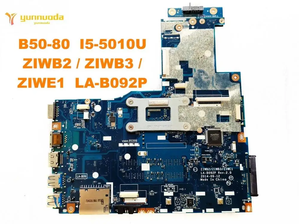 Оригинальный Для Lenovo B50-80 Материнская плата ноутбука I5-5010U ZIWB2 ZIWB3 ZIWE1 LA-B092P