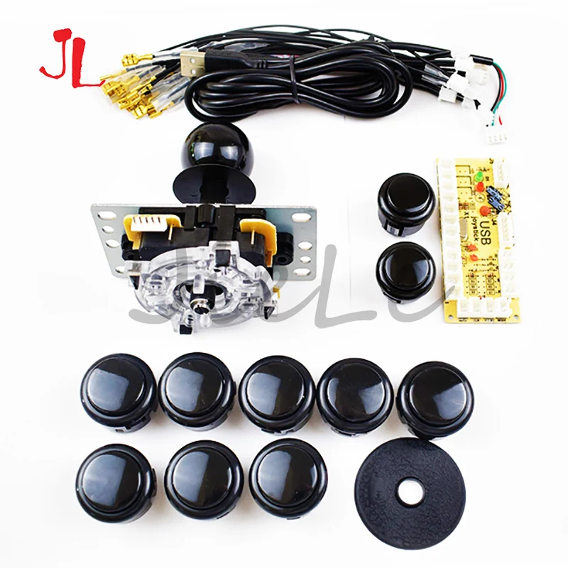 Кнопка аркадная DIY Kit 2 игрока Нулевая задержка игра USB энкодер PC джойстик с 8 Way