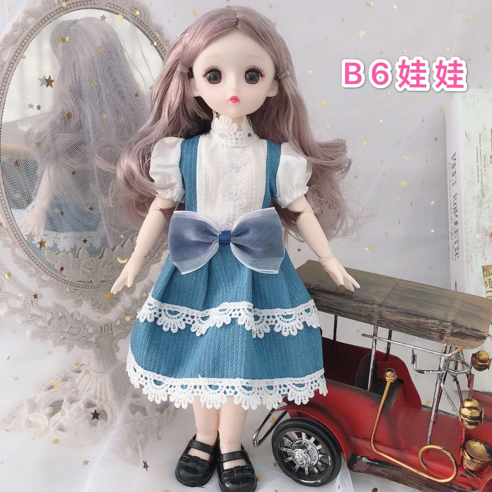 Кукла шарнирная с реалистичными 3d глазами 30 см без коробки|Куклы| |