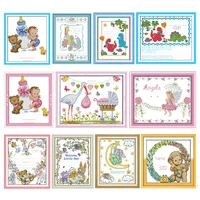 joy embroidery kit cross stitch stamped embroidery kit printed patterns 11ct 14ct counted fabric thread diy needlework set