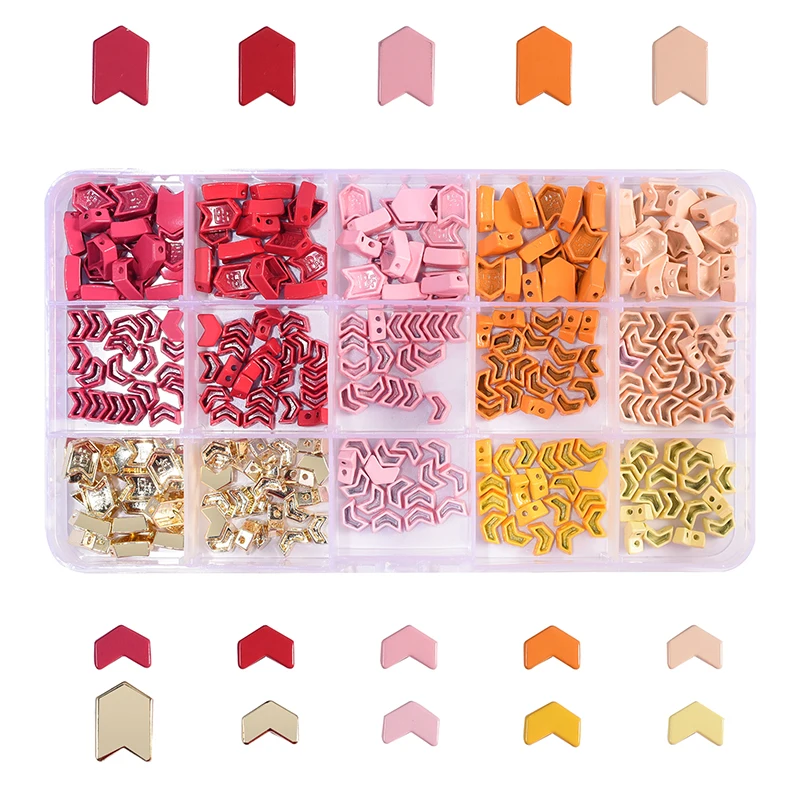 

Enamel Tile Bead Kit Rainbow Bracelet Gold Arrow Hematite Beads Stackable Bracelets DIY Accessory for Women Jewelry Making