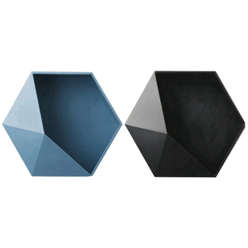 

Simple hole-free living room TV wall rack storage box wall hanging geometric decoration bedroom storage rack bathroom rack