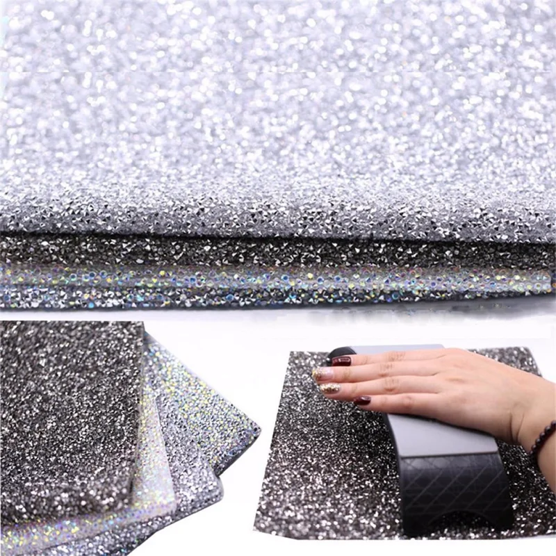 Luxury Diamante Nail Art Table Mat Salon Practice Cushion Washable Pad Cushion Hand Holder Foldable Hand Rest Manicure Tool