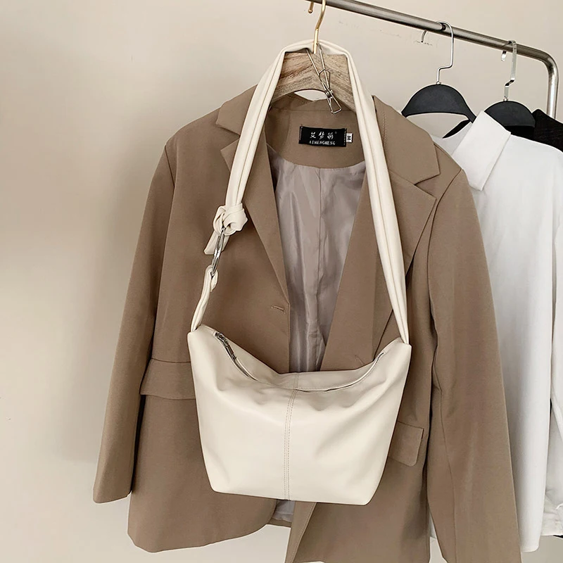 

Fashion Solid Color PU Leather Crossbody Bags For Women 2021 New Arrivals Lady Shoulder Bags Handbags Casual Trend Shopper Purse