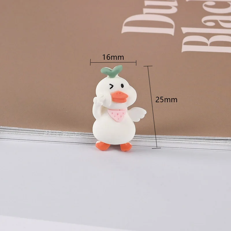 10 pcs resin cartoon kawaii duck phone case diy cute animal hair rope hairpin refrigerator storage box hand made accessories free global shipping