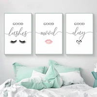 eyelashes prints makeup vanity lashes poster beauty salon painting picture nordic wall art canvas for home decor and studio room