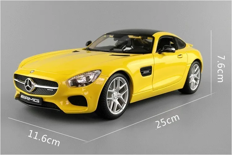 Масштаб 1:18 Merce-Bens AMG GT Модель игрушки для детей Рождественский подарок Прямая поставка сплав супер модель автомобиля Подлинная коллекция