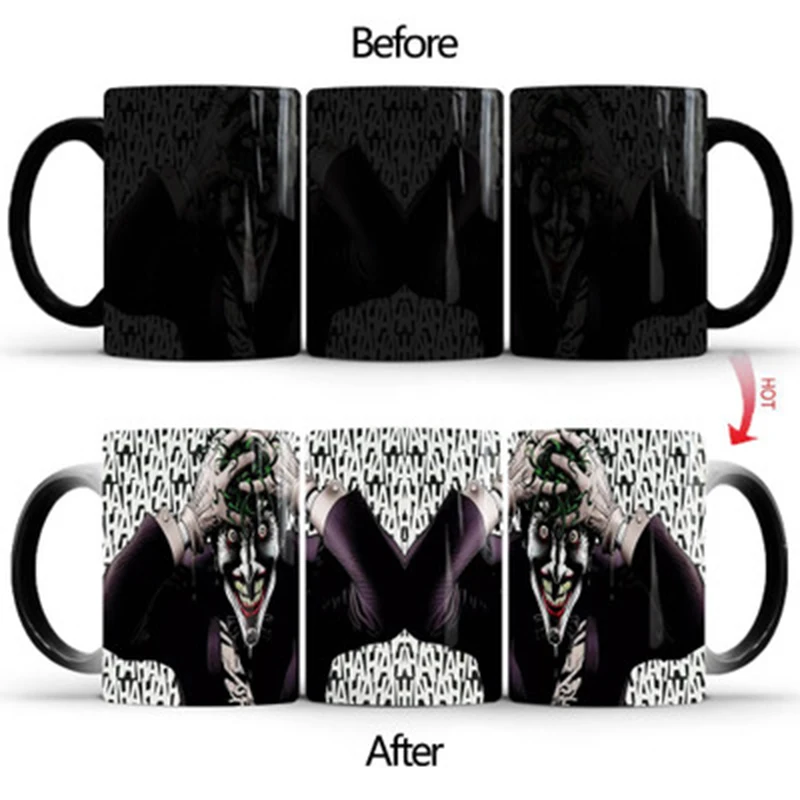 Style D Mug 1 шт. Новинка 350 мл Бэтмен Джокер Кружка Холодная Горячая тепло меняющая цвет волшебная кружка чай кофе молочные чашки лучший подарок для себя друзья дети - Цвет: Style D Mug