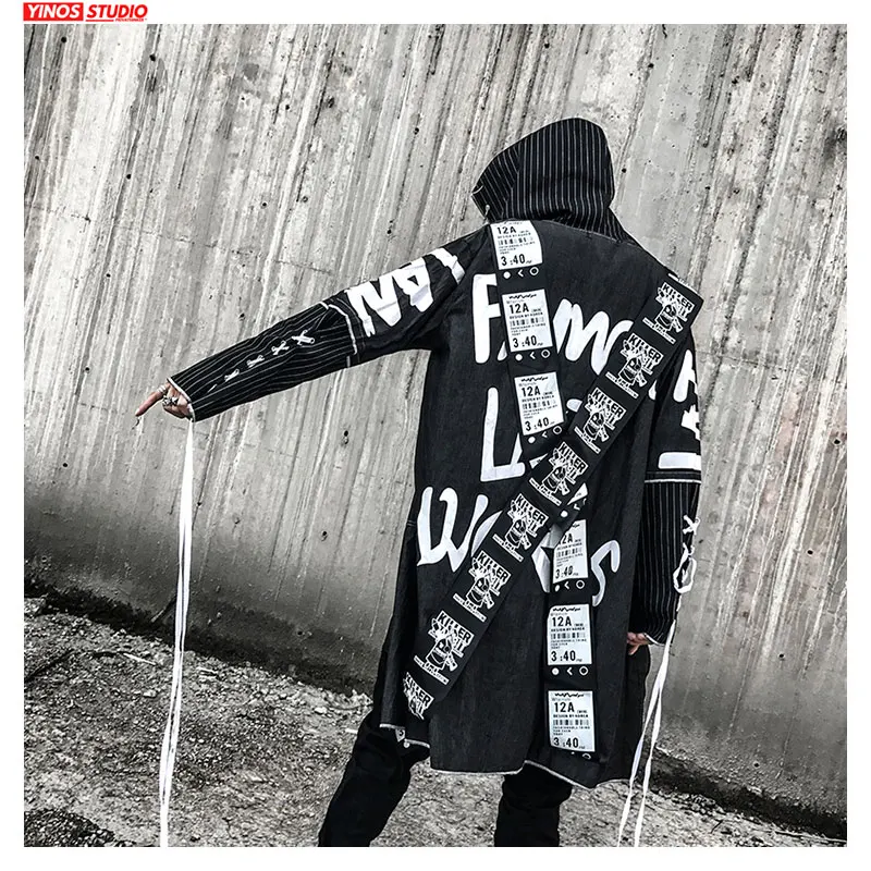 Дропшиппинг 2019 Осенняя мужская мешковатая верхняя одежда с капюшоном уличная