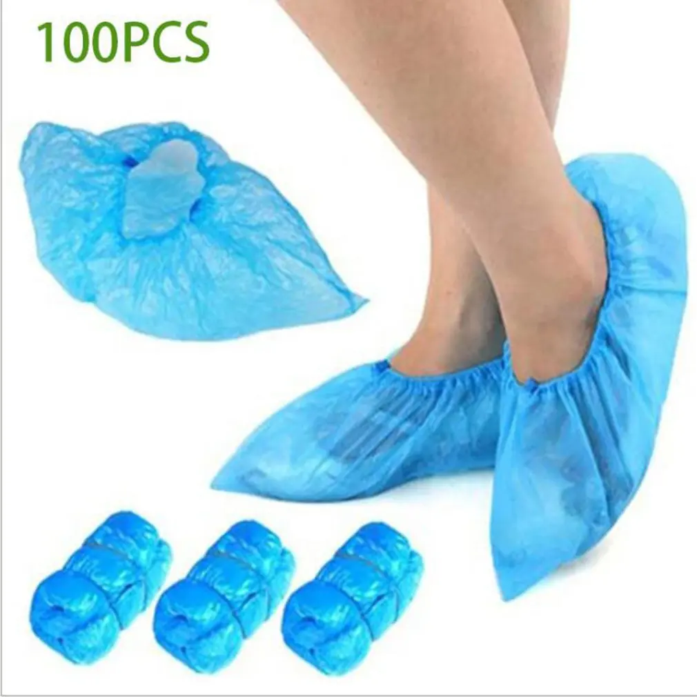 

100 pieces household indoor disposable shoe covers protect shoes
