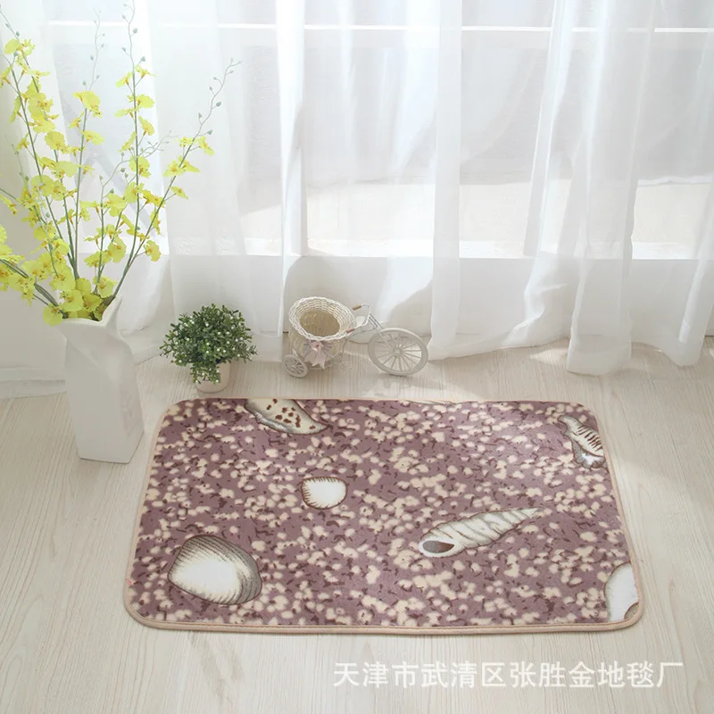

Coral velvet pattern carpet floor mat entrance hall door mat bathroom mat kitchen toilet absorbent floor mat