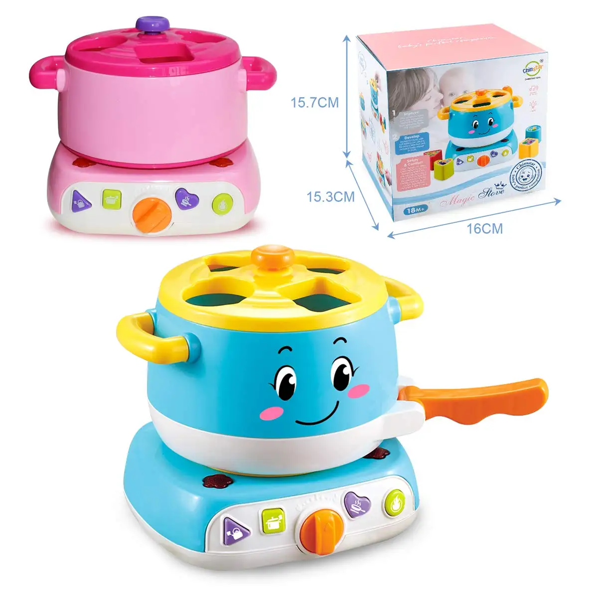 

8pcs/set Musical Kitchen Cookware Pot and Pan Cooker with Light and Sound Educational Pretend Play Toys for Kids Baby