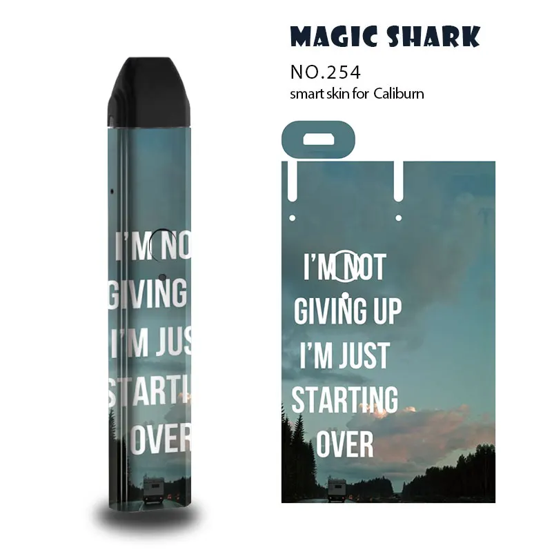  2019 New Flower Beautiful Landscape English Words Sticker Case Full Wrap Film for Uwell Caliburn | Мобильные телефоны и