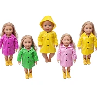 18 inch reborn doll cute clothes rain coat new born baby our generation silicone doll christmas gifts girl toy doll accessoires