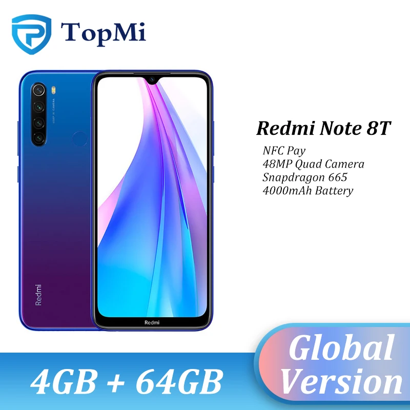 В наличии! Глобальная версия Xiaomi Redmi Note 8 4 Гб RAM 64 ГБ ROM смартфон 48MP Quad Camera NFC Snapdragon 665