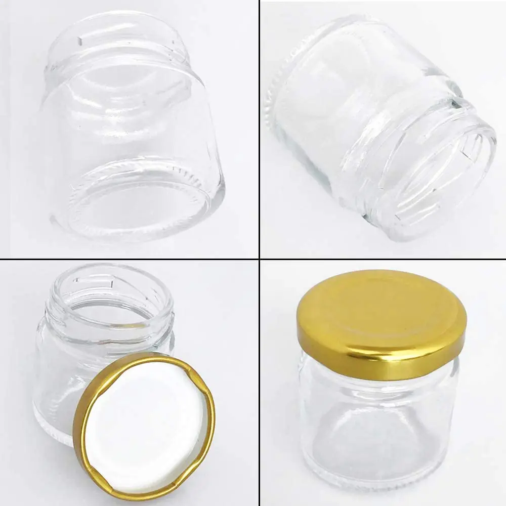 Glass Jars with Gold Lids Mini Mason for Gifts Crafts Wedding Spice Extra Chalkboard Labels Tags String | Дом и сад