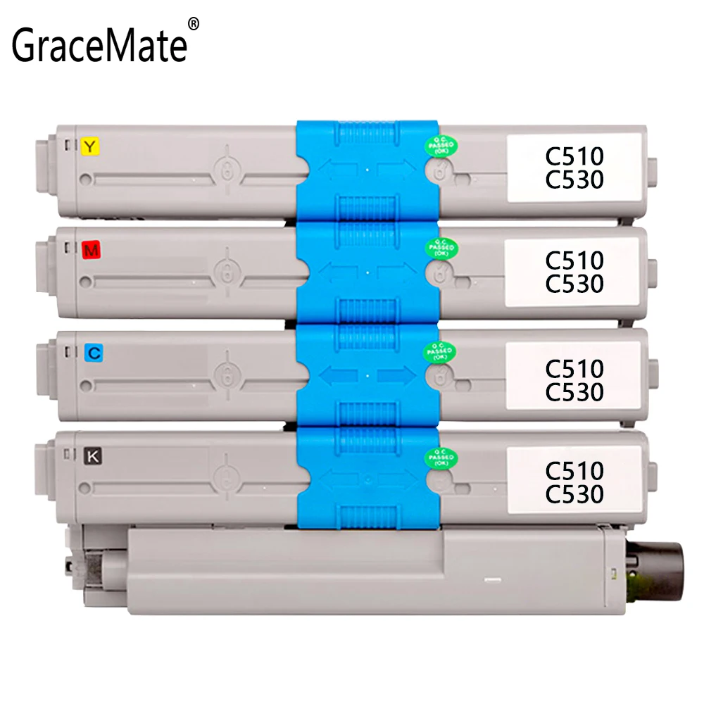 

GraceMate Toner Cartridge Compatible for OKI C530 C510 MC561 C531 C511 MC562 Printers Toner Cartridges Black and Color