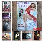 Металлические оловянные знаки как дама красивые сексуальные девушки Showgirl восемь мячей для бара декоративный плакат потертый шикарный Винтажный стиль