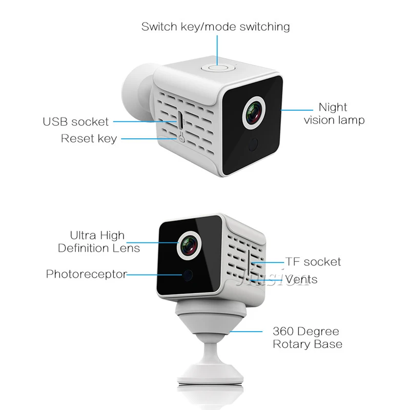 

WiFi HD Mini Camera Gizli Kamera Small Body Video Camcorder Wireless Security Remote Monitor Micro Cam Support Hidden TF Card