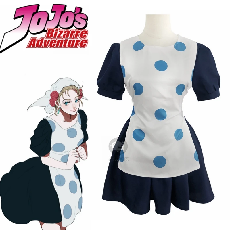 

Anime JOJO JoJo's Bizarre Adventure 2 Suzi Q Cosplay Costume Dress Outfit Halloween