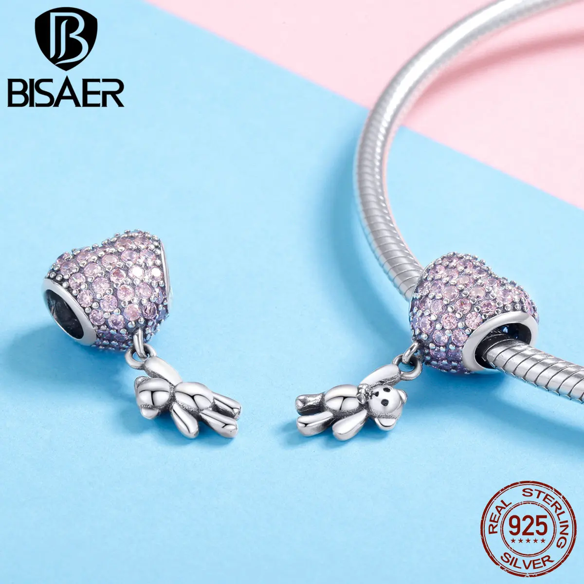 BISAER хит продаж модные оригинальные бусины из стерлингового серебра 925 пробы с