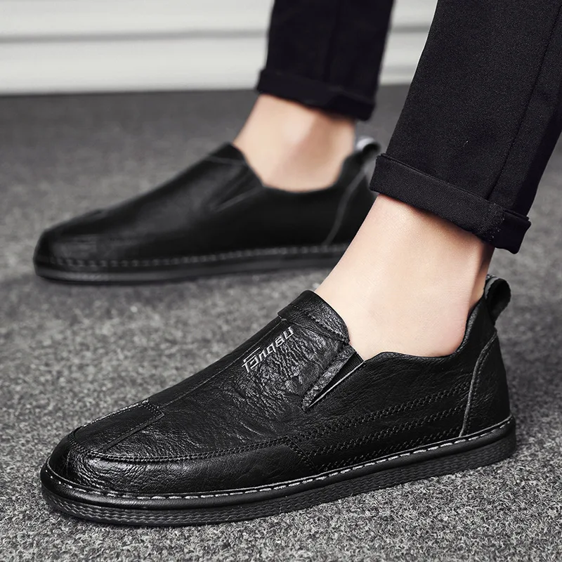 

Spring Autumn New Wild England Mens Casual Shoes Men's Youth Waterproof Driving Soft Bottom Slip-On Men's Shoes Loafers