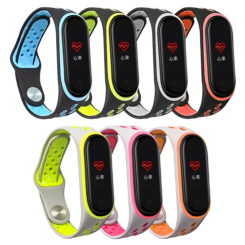 Спортивный Браслет mi Band 3 ремешок на запястье для Xiaomi band 4 спортивный силиконовый