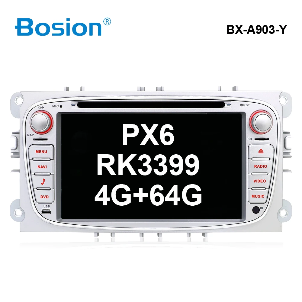 Bosion 2 din Android 9 Восьмиядерный автомобильный dvd-плеер gps Navi USB RDS SD для Ford Mondeo Focus Galaxy Аудио Радио Стерео головное устройство - Цвет: A903Y 64G
