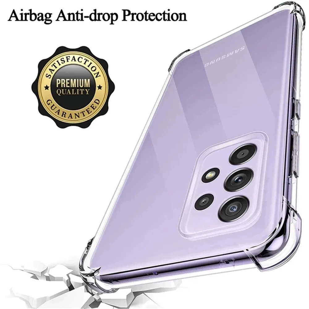 Прозрачный чехол для Samsung Galaxy A12 A22 A32 A42 A52 A72 A71 A51 A31 A21s A70 A50 A40 A33 A53 Силиконовый