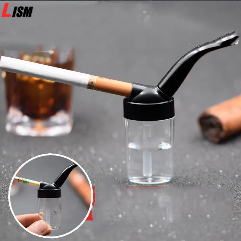 Mini Pipe Smoking Plastic Bottle Water Portable Hookah Shisha Tobacco Pipes For for Men Cigarette Holder |