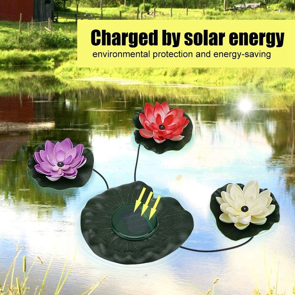 

3 LED Lotus Light Gardens LED Solar Light Outdoor Decorative Floating Light for Garden Pool