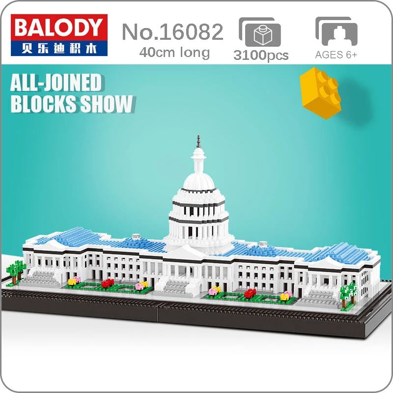 

Balody World Architecture Capitol 3D Model Building Blocks Set DIY Mini Diamond Bricks Building Toy for Children Boys 3100pcs