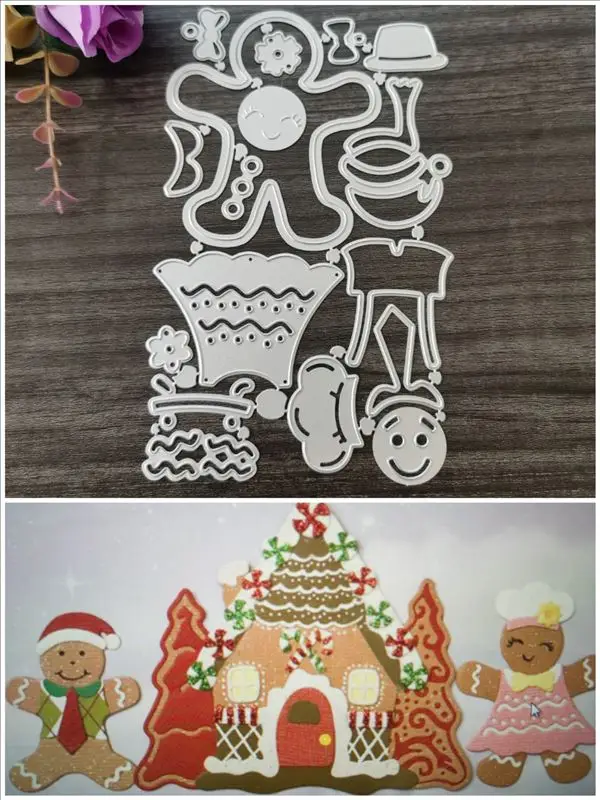 Рождественские и рождественские детские металлические Вырубные штампы для