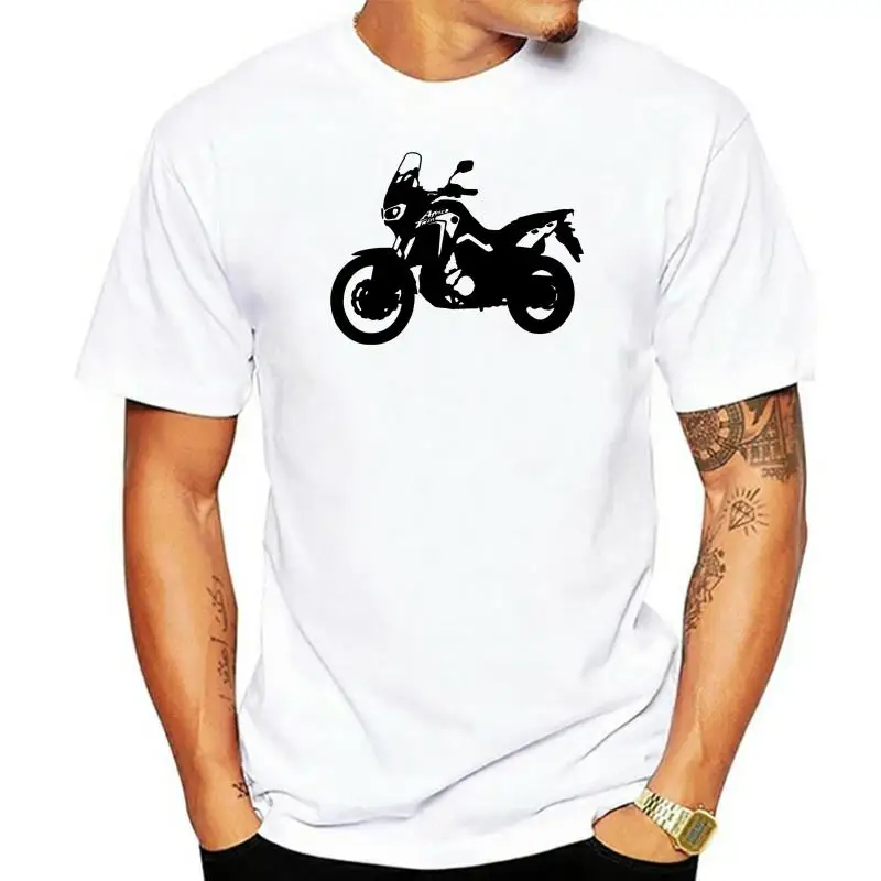 

2022 Fashion Casual Men T-shirt Japan Africa Twin Motorcycles T Shirt Sizes Black White